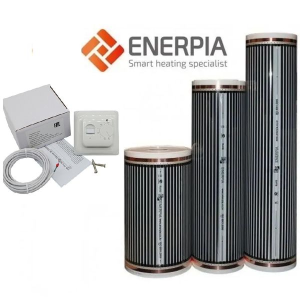 Інфрачервона плівка Enerpia 80 cм на 7 м.п.+ механічний терморегулятор 1137187 фото