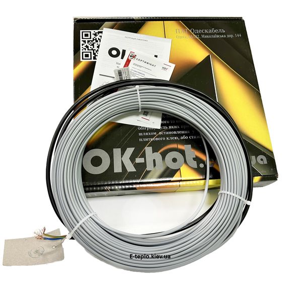 Нагрівальний кабель OK-hot - 18 м, 306 Вт + механічний терморегулятор RTC 70 11520 фото