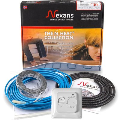 Нагревательный кабель Nexans TXLP/2R - 11.8 м, 200 Вт + механический терморегулятор 66382 фото