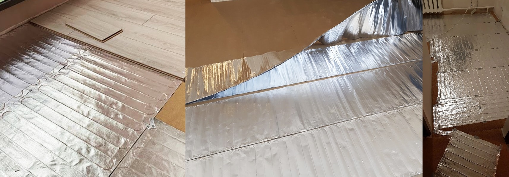 Тепла підлога під ламінат - алюмінієвий нагрівальний мат